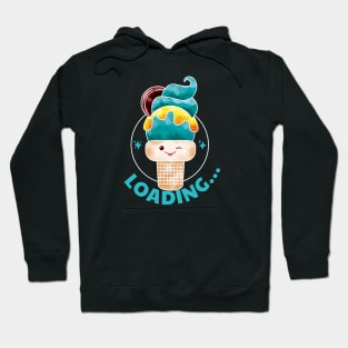 Summer Cone Loading Cute Ice Cream Face Hoodie